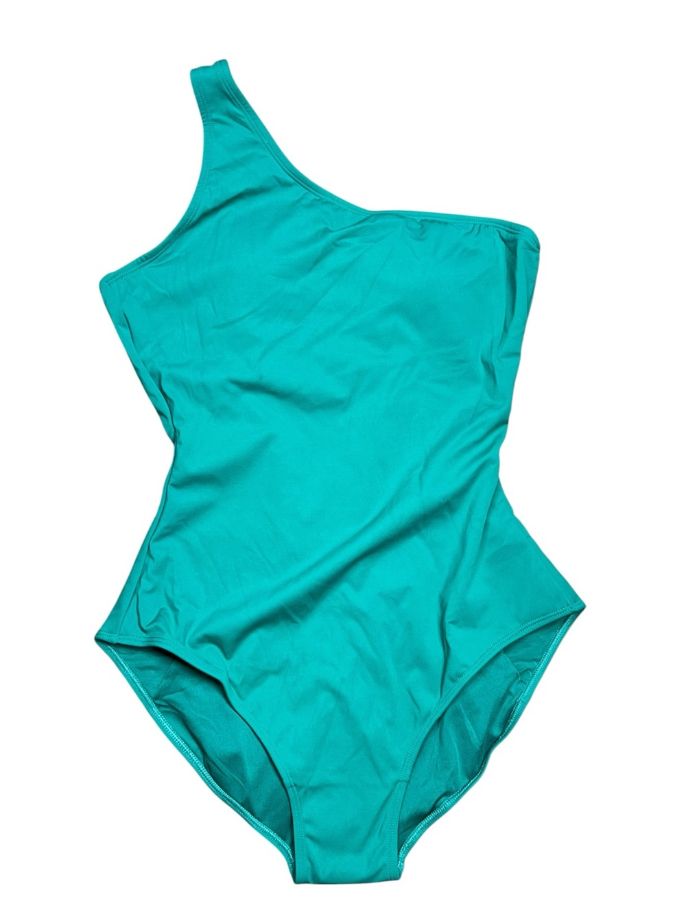 Ta3 One Sidey One Piece Swimsuit Size Medium Short in Emerald NWT Mega Scuplting